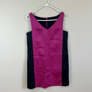 Club Monaco Colorblock Shift Dress Pink Black Size 6